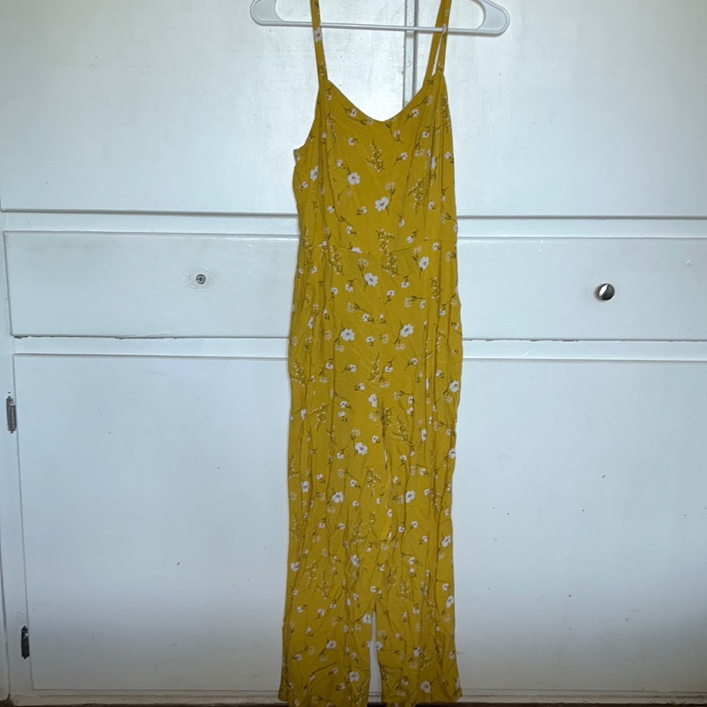 Yellow Jumpsuit from Old Navy - SMALL - flowers and yellow - comfortable